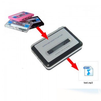 Portable MP3 cassette capture to MP3 USB Tape PC Super MP3 Music Player Audio Converter Recorders Players Cassette-to-MP3