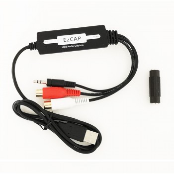 USB Audio Capture Cassette To CD/MP3 Converter MP3 WMA WAVE Recorder Edit Audio to Digital Format RCA R/L + 3.5mm audio input