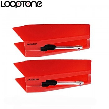 LoopTone 2PCS Sapphire Tipped Ceramic Needle Stylus for Vinyl LP Record Player Turntable Players, Gramophone Accessory