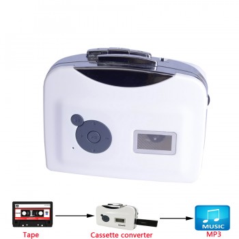 Cassette to MP3 Converter Capture Audio Music Player ,Convert Tape to MP3 into USB Flash Drive/Flash Memory , With Earphones