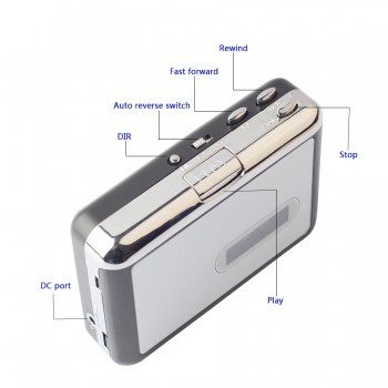 Portable Cassette Player Recorders, Standalone Audio Music Recorder , Cassette Tape to MP3 Converter, Save into USB Flash Drive