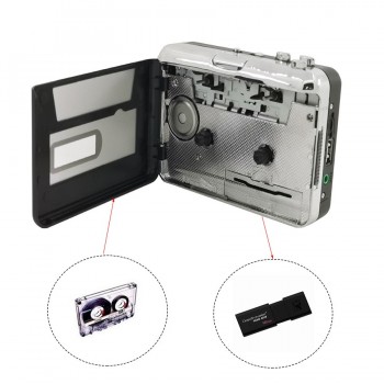 Portable Cassette Player Recorders, Standalone Audio Music Recorder , Cassette Tape to MP3 Converter, Save into USB Flash Drive