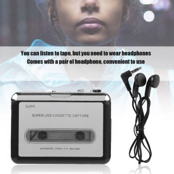 Cassette Player USB Cassette to MP3 Converter Capture Audio Music Player Convert music on tape to MP3 / for iPod / CD