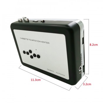 Cassette Player Portable, Standalone Cassette Tape to MP3 Converter , Walkman Tapes Recorder via TF Card with Earphones