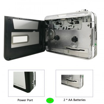 Cassette Player Portable, Standalone Cassette Tape to MP3 Converter , Walkman Tapes Recorder via TF Card with Earphones