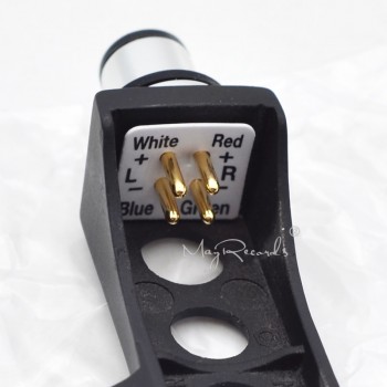 Universal LP Turntable Phono Headshell Mount Replacement Plastic with Lead Wires