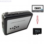 Cassette to mp3 converter, convert old cassette tape to mp3 in SD Card directly, no pc need, Free shipping