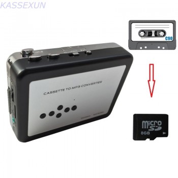 Cassette to mp3 converter, convert old cassette tape to mp3 in SD Card directly, no pc need, Free shipping