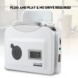 Portable USB Cassette Tape to MP3 Converter Tape into Flash Drive Capture Flash Memory/pen drive Audio Music Player for Windows