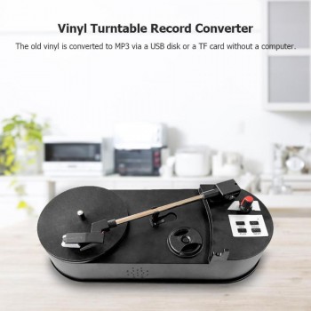 ALLOYSEED MIni Vinyl Turntable Record Player Converter 33/45RPM LP Turntables to MP3/WAV Turntable Music Record