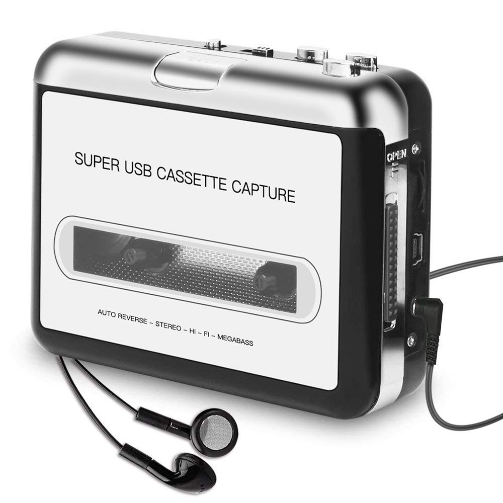 Tape to PC Super Cassette To MP3 Audio Music CD Digital Player Converter Capture Recorder +Headphone USB 2.0 Drop Shipping