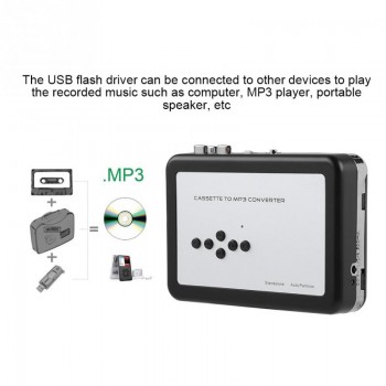 Portable Cassette Tape to MP3 Converter USB Flash Drive Audio Music Player Tape to PC/MP3 player/Speaker convetor Walkman Player