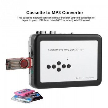 Portable Cassette Tape to MP3 Converter USB Flash Drive Audio Music Player Tape to PC/MP3 player/Speaker convetor Walkman Player