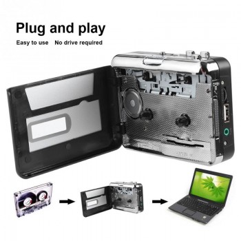 New Cassette Tape to MP3 Converter for Windows Plug and play Music Audio Player Player Cassette Auto-reverse USB Walkman