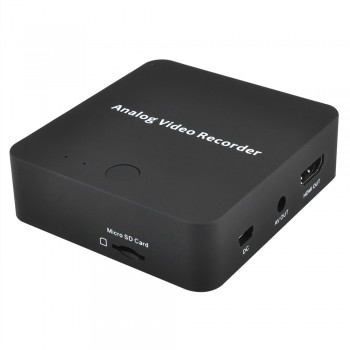 Analog video recorder, convert analog  VHS, Camcorder, DVD,DVR to TF Card directly show HDMI/AV output togther,  no pc need
