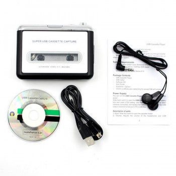 20 sets Tape to PC Super Cassette To MP3 Audio Music CD Digital Tape Player Converter Capture Recorder +Headphone