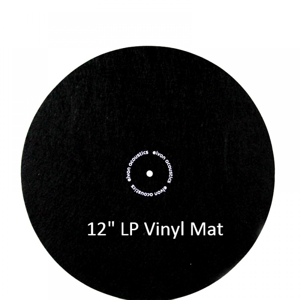 Anti Static Felt Mat Felt Turntable Platter Mat LP Slip Mat Audiophile 2mm thick Slipmat for LP Vinyl Record Black 12