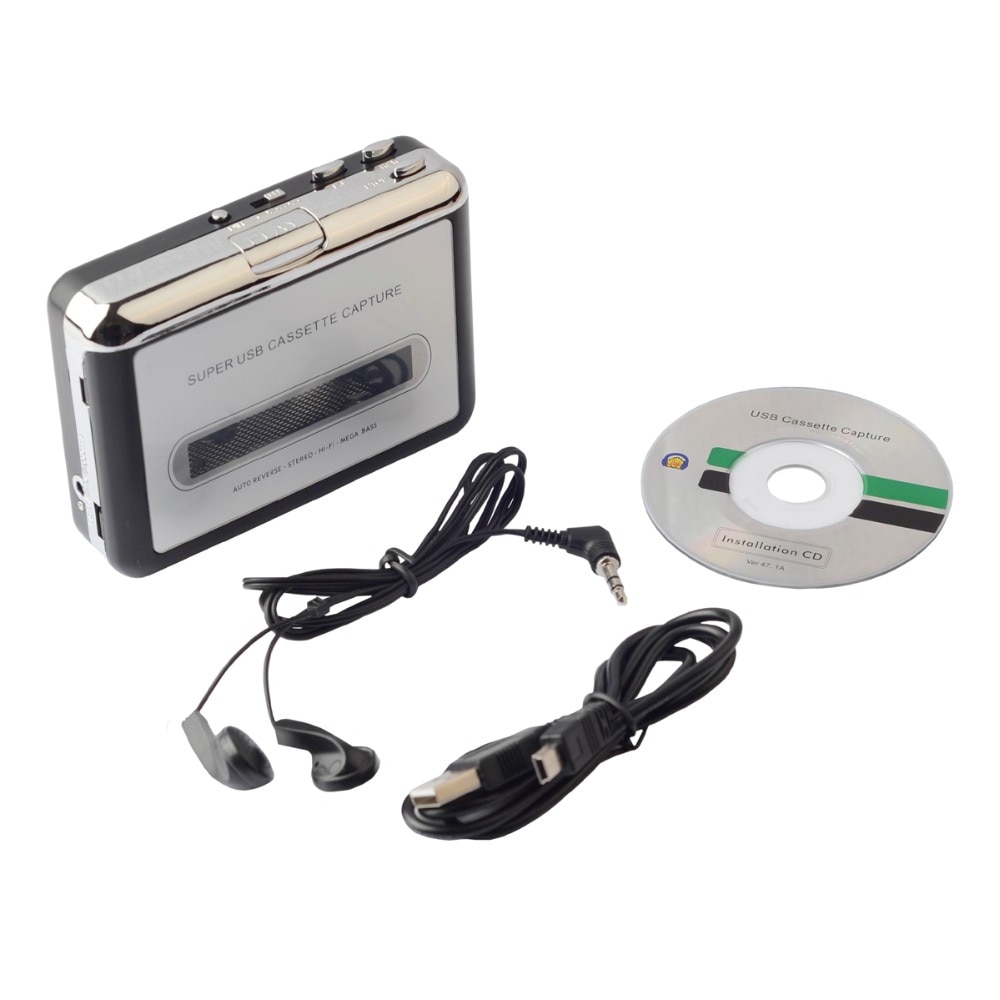 Porable Cassette player , USB Cassette to MP3 Converter CD Music/Walkman Tapes Recorder Tape to PC/Laptop with Earphones