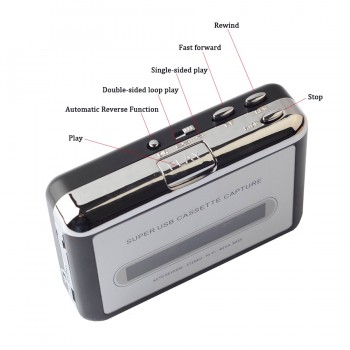 Porable Cassette player , USB Cassette to MP3 Converter CD Music/Walkman Tapes Recorder Tape to PC/Laptop with Earphones