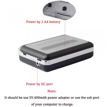 Porable Cassette player , USB Cassette to MP3 Converter CD Music/Walkman Tapes Recorder Tape to PC/Laptop with Earphones