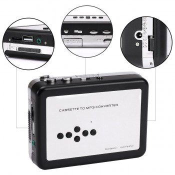 Relliance Nostalgia USB Cassette to MP3 Converter Retro Tape Player Convert Adapter with Thumb/Flash Drive USB-Dis Record USB