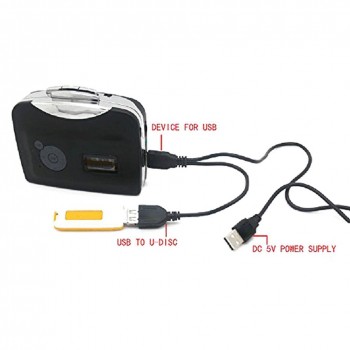 Newly Portable USB Cassette To MP3 Converter Capture Audio Music Player Convert On Tape To USB Flash Disc Computer Laptop