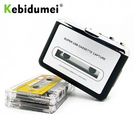 Kebidumei Fashion Portable USB Cassette Player Capture Cassette Recorder Nostalgic Digital Audio Music Player Converter Newest
