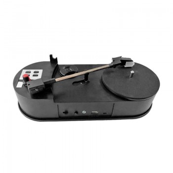 USB Portable 33/45RPM Vinyl Record Player Turntables to MP3 Converter Save Music to USB Flash Drive / SD Card Built-in Speaker