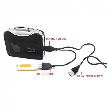 Portable USB Cassette To MP3 Converter Capture Audio Music Player Convert On Tape To USB Flash Disc Computer Laptop SD998