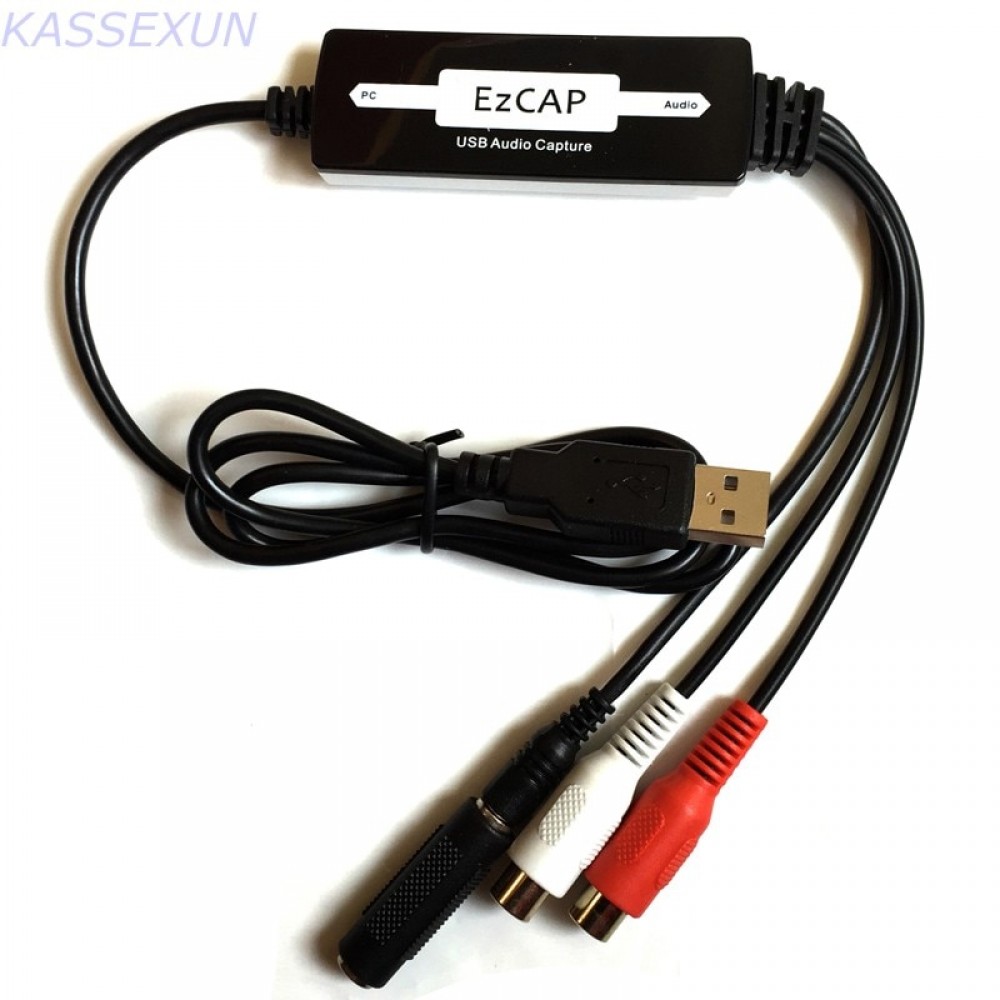 Ezcap216 RCA To USB Audio Capture Turntable Vinyl LP Cassette to MP3 CD Recorder  Free shipping