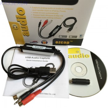Ezcap216 RCA To USB Audio Capture Turntable Vinyl LP Cassette to MP3 CD Recorder  Free shipping