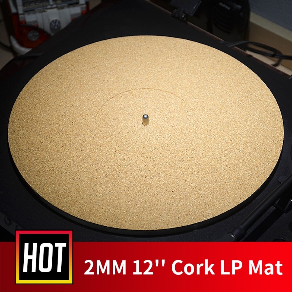 2MM Cork LP Slip Mat Anti-Static Slipmat for 12 inch LP Vinyl Record