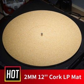 2MM Cork LP Slip Mat Anti-Static Slipmat for 12 inch LP Vinyl Record