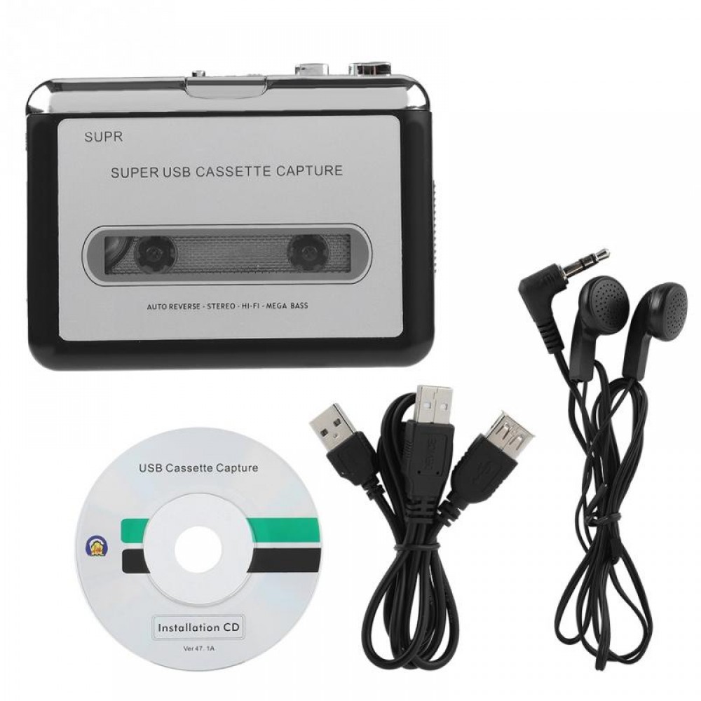 Plug and play Cassette Tape to PC Cassette Recorder MP3 for iPod CD Converter Capture Digital Audio Music Player Portable