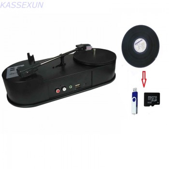Analog vinyl turntable to mp3 converter device adapter, convert vinyl to mp3 in U Driver /SD TF Card directly, no PC required,