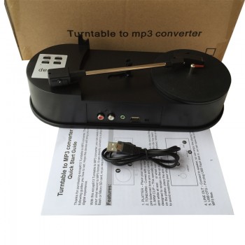 Analog vinyl turntable to mp3 converter device adapter, convert vinyl to mp3 in U Driver /SD TF Card directly, no PC required,