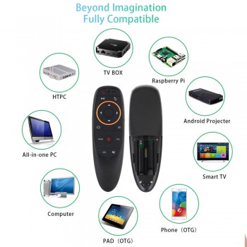 AVATTO G10 Voice Air Mouse with USB 2.4GHz Wireless 6 Axis Gyroscope Microphone IR Remote Control For Smart tv,Android Box,PC