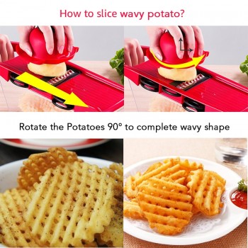Myvit Vegetable Cutter with Steel Blade Mandoline Slicer Potato Peeler Carrot Cheese Grater vegetable slicer Kitchen Accessories