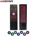 2.4G Wireless Fly Air Mouse mini keyboard T6 Plus 7 Colors mx3 Backlight touchpad IR Learning Remote Control for Android TV Box