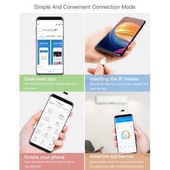 Type C Micro USB Interface Smart App Control Mobile phone remote Control Wireless Infrared Appliances Adapter For TV TV BOX