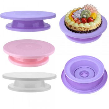 28cm Plastic Cake Turntable Rotating Anti-skid Cake Decorating Turntable Cake Rotary Table Round Cake Stand Kitchen Baking Tools
