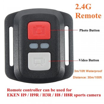 3m/10ft Waterproof Wireless 2.4G Remote Control Shutter For EKEN H9R H8R H6S H7S H5SPLUS Sport Action Camera DV Controller