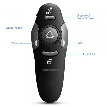 kebidumei New 2.4 GHz Wireless USB PowerPoint Presenter Remote Control Laser RF Pointer PPT Pen for computer Drop shipping