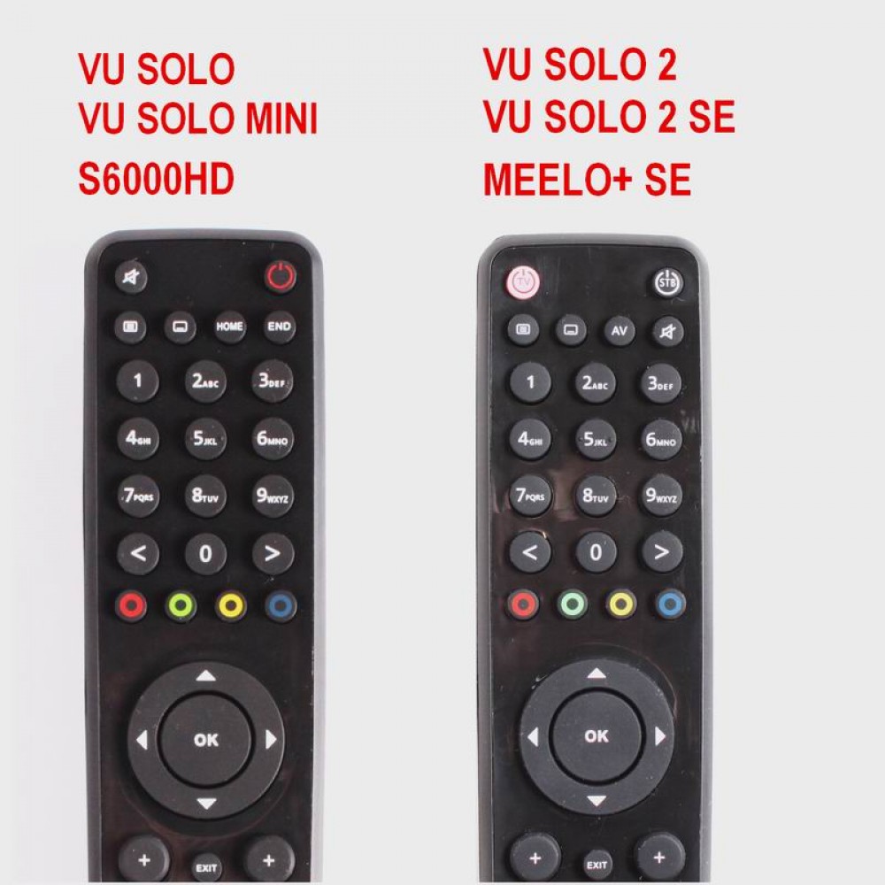 Remote Control for VU Solo /Solo Mini /Solo2 /Solo 2 SE / VU Duo X /VU+ /MEELO+ SE, Openbox S6000HD, SunrayBox.