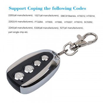 Kebidu Universal 4 Button 433.92 MHz Cloning Car Key Gate Keys Copy Controller Electric Auto Copy Remote Control Duplicator