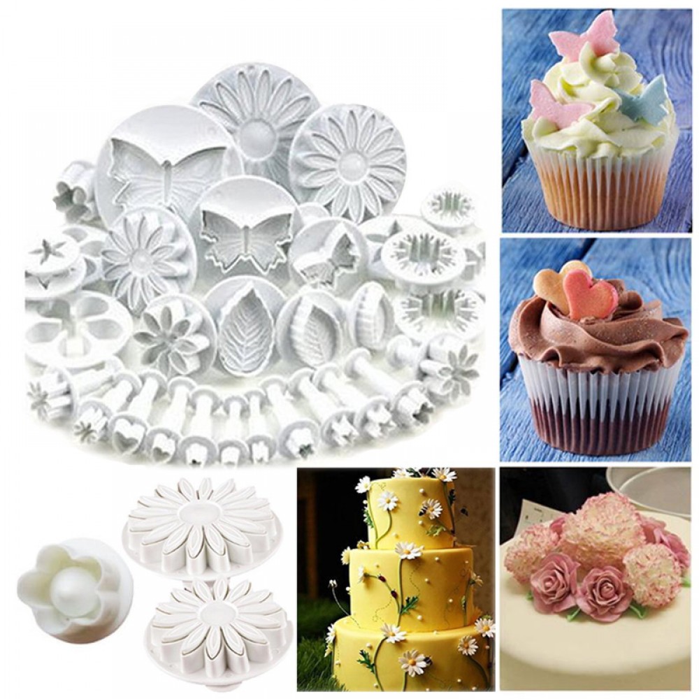 1/33pcs Sugarcraft Cake Decorating Tools Fondant Plunger Cutters Cake Tools Cookie Biscuit Cake Mold Bakeware Accessories