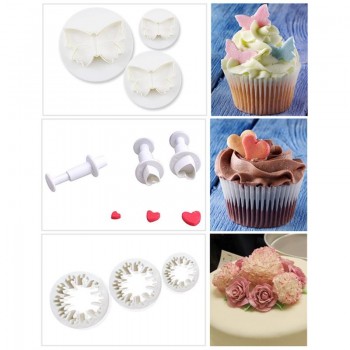 1/33pcs Sugarcraft Cake Decorating Tools Fondant Plunger Cutters Cake Tools Cookie Biscuit Cake Mold Bakeware Accessories