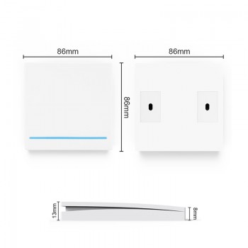QIACHIP 433MHz Universal Wireless Remote Control 86 Wall Panel RF Transmitter Receiver 1 2 3 Button For Home Room Light Switch