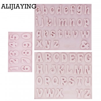 M1161 Alphabet Capital/Letter/Number silicone mold fondant mold cake decorating tools chocolate gumpaste mold