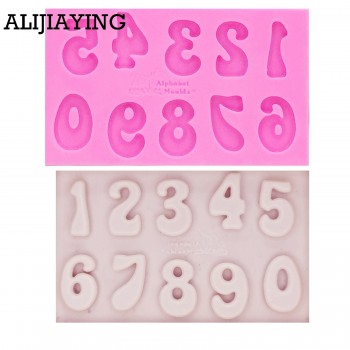 M1161 Alphabet Capital/Letter/Number silicone mold fondant mold cake decorating tools chocolate gumpaste mold